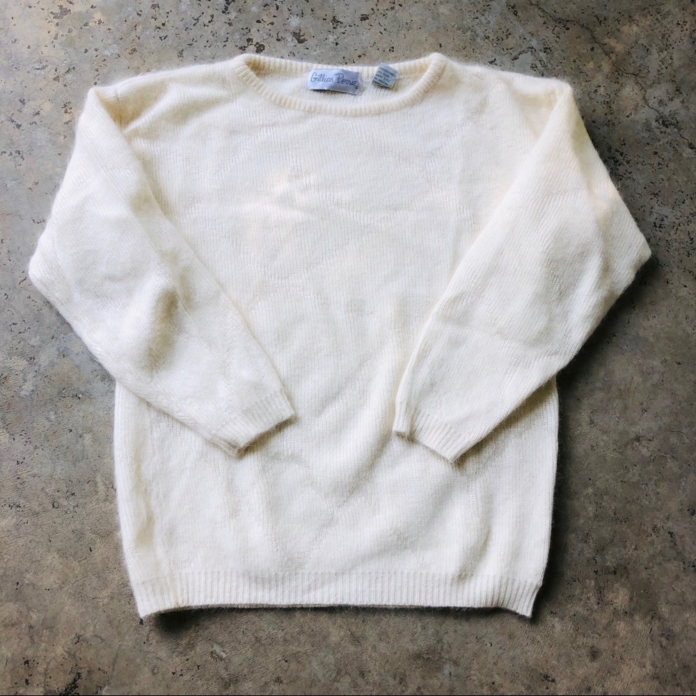 Vintage Ivory Gillian Perrie Geometric Sweater